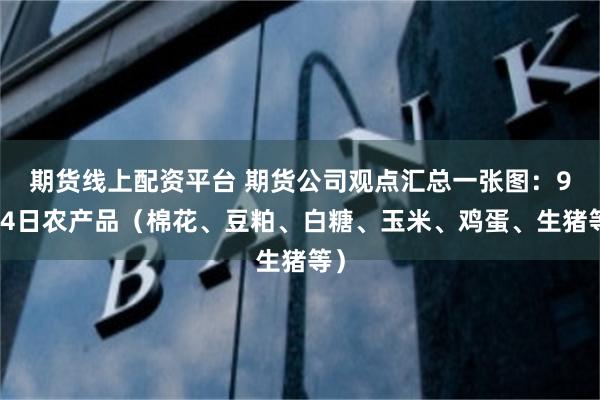 期货线上配资平台 期货公司观点汇总一张图：9月4日农产品（棉花、豆粕、白糖、玉米、鸡蛋、生猪等）