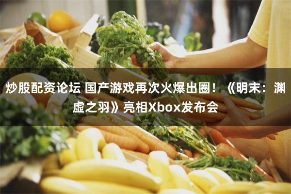 炒股配资论坛 国产游戏再次火爆出圈！《明末：渊虚之羽》亮相Xbox发布会