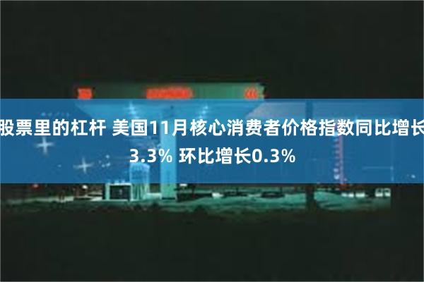 股票里的杠杆 美国11月核心消费者价格指数同比增长3.3% 环比增长0.3%